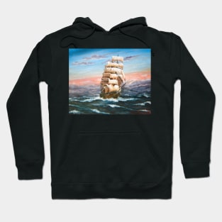 SQUARE RIGGER 'ILLAWARA' STEEL SAILING SHIP AT SUNSET Hoodie